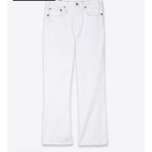 R13 Jeans Kick Fit Bale White Slightly Distressed‎ Details Grunge Dirty Size 28